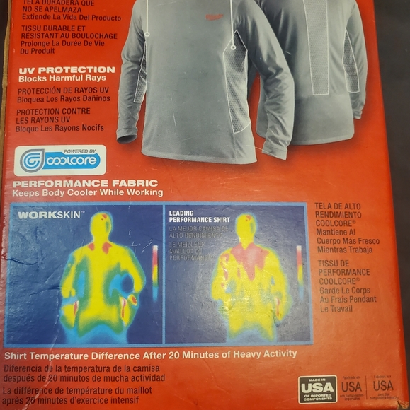Milwaukee Workskin Lightweight Performance Long Sleeve Shirt Men's Size XL Gray - Picture 2 of 5